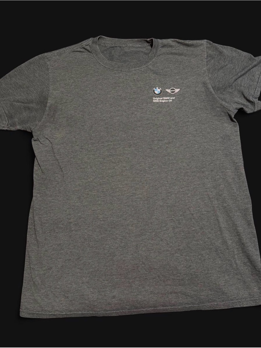 BMW Gray Short Sleeve Logo mens t-shirt